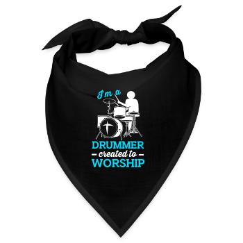 Drumsticks Schlagzeug Schlagzeuger - Bandana - Schwarz - Vorne