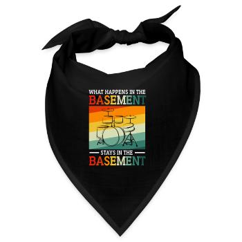 Schlagzeuger Schlagzeug Drumsticks - Bandana - Schwarz - Vorne