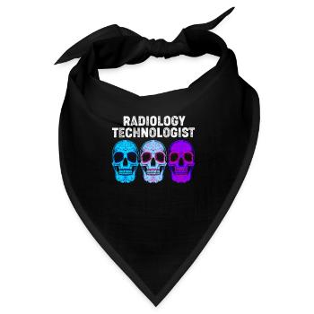 MRT Radiologe Radiologie Rad Tech Röntgen - Bandana - Schwarz - Vorne