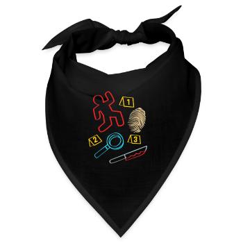 True Crime Krimi - Bandana - Schwarz - Vorne