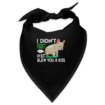 Französische Bulldogge Rassehunde Züchter - Bandana - Schwarz - Vorne