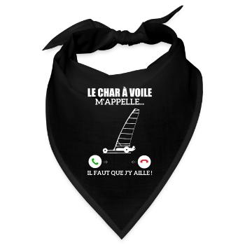 Die Sandyacht ruft mich - Bandana - Schwarz - Vorne