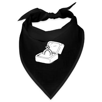 Heirate mich! Diamant Ring Klunker Antrag Geschenk - Bandana - Schwarz - Vorne