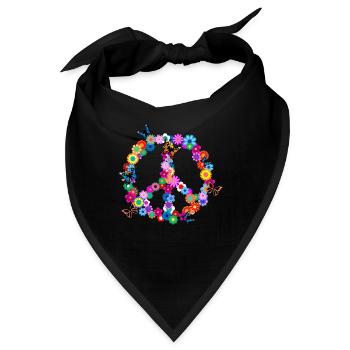 Frieden - Bandana - Schwarz - Vorne