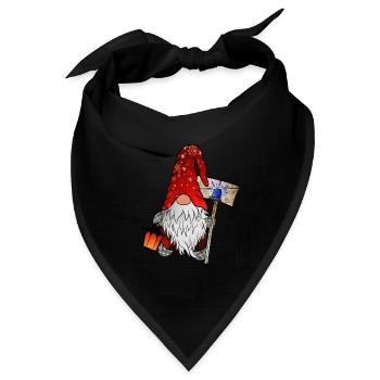 Blaulicht Wichtel Weihnachtsgnom - Bandana - Schwarz - Vorne