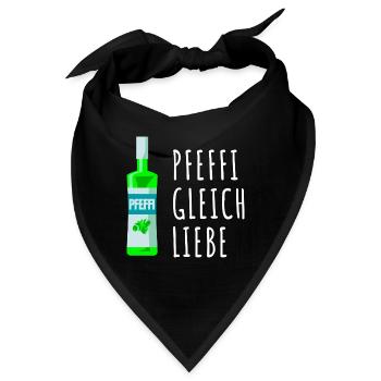 Pfefferminz Likör Pfeffi Vatertag Sauf - Bandana - Schwarz - Vorne