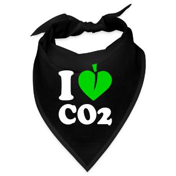I love co2 - Bandana - Schwarz - Vorne