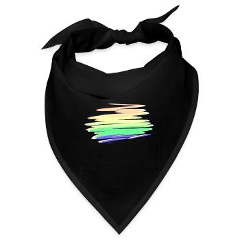 farben farbverlauf linie strich - Bandana - Schwarz - Vorne