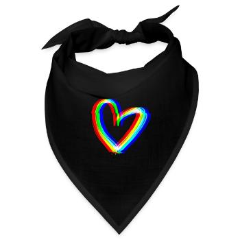 herz effekt 3d symbol liebe - Bandana - Schwarz - Vorne