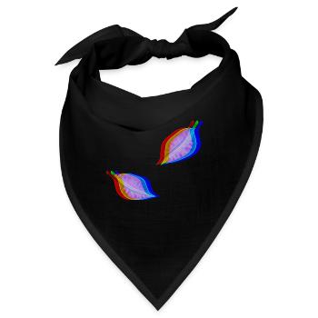 blätter blatt effekt 3d - Bandana - Schwarz - Vorne