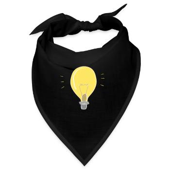 gelbe lampe leuchten licht symbol - Bandana - Schwarz - Vorne