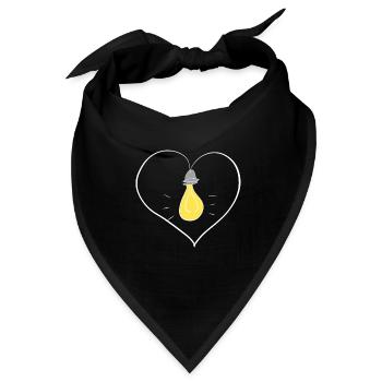 herz lampe licht symbol leuchten - Bandana - Schwarz - Vorne