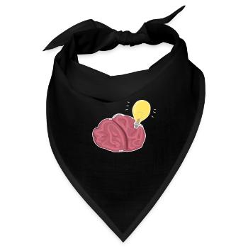 lampe gehirn organ intellignez denken - Bandana - Schwarz - Vorne