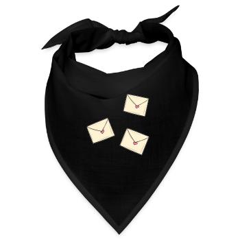 brief herz briefe muster liebe - Bandana - Schwarz - Vorne