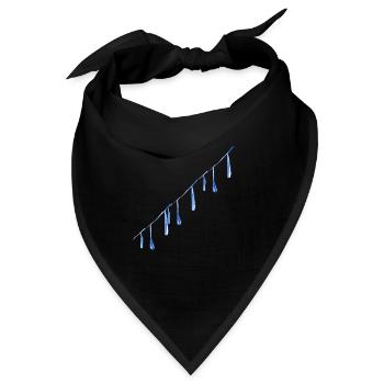 wassertropfen linie wasser - Bandana - Schwarz - Vorne