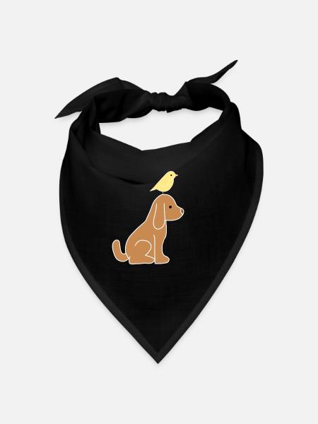 Hund Tier Vogel Küken Tiere - Bandana - Schwarz