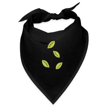 vier Blätter blatt symbol grün - Bandana - Schwarz - Vorne