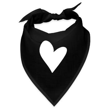 herz symbol form liebe - Bandana - Schwarz - Vorne