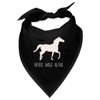 Pferdemädchen auf einem Pferd Geschenk für Mädchen - Bandana - Schwarz - Vorne