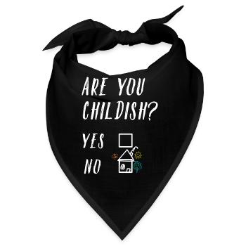 Bist du Kindisch Ja Nein Fun Haus - Bandana - Schwarz - Vorne