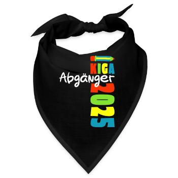 Kiga Abgänger 2025 - Kindergarten Abschied - Bandana - Schwarz - Vorne