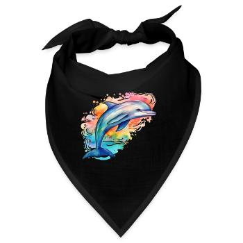 Delphin - Bandana - Schwarz - Vorne