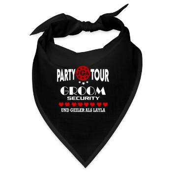 Jga Groom Security Sicherheit Bräutigam Hochzeit - Bandana - Schwarz - Vorne