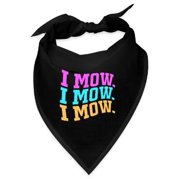 Rasen (Wiese) Rasenmäher - Bandana - Schwarz - Vorne