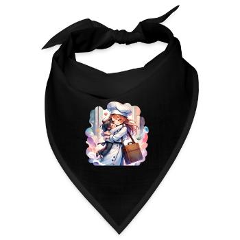 Eine Kochmutter umarmt ihr Kind - Bandana - Schwarz - Vorne