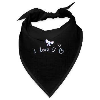 ich liebe dich herzen schleife rosa - Bandana - Schwarz - Vorne