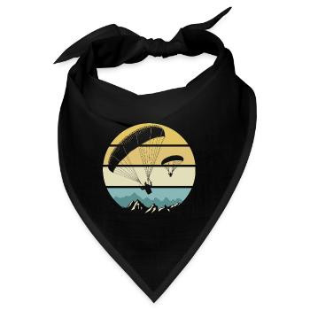Gleitschirm Geschenk Mann Frau Sport Gleitschirm - Bandana - Schwarz - Vorne