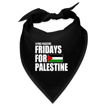 Free palestine fridays for palestine - Bandana - Schwarz - Vorne