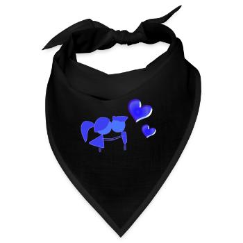 blaues pärchen symbol liebe - Bandana - Schwarz - Vorne