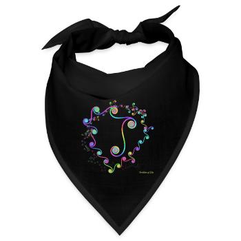 Evolution of Zeta - sehr bunt und im Format 1:1 - Bandana - Schwarz - Vorne