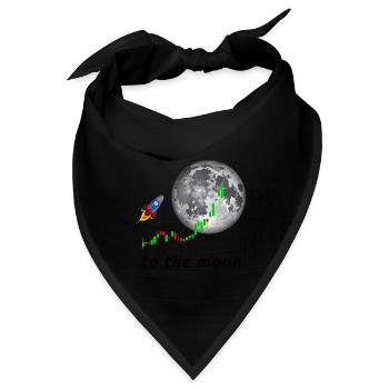 To the Moon - Bandana - Schwarz - Vorne