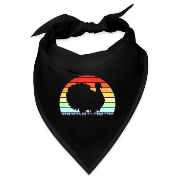 Thanksgiving-Truthahn Truthahn Jagd Thanksgiving - Bandana - Schwarz - Vorne