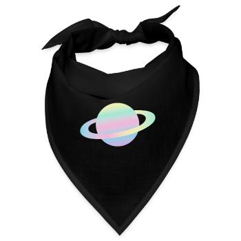 Planet Clipart - Bandana - Schwarz - Vorne