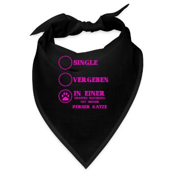 Beziehung Katzen liebe PERSER KATZE - Bandana - Schwarz - Vorne