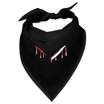 rote tropfen linien - Bandana - Schwarz - Vorne