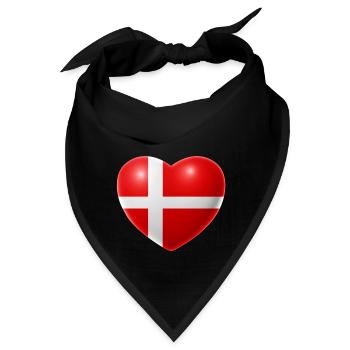 Herz (Dänemark / Danmark) - Bandana - Schwarz - Vorne