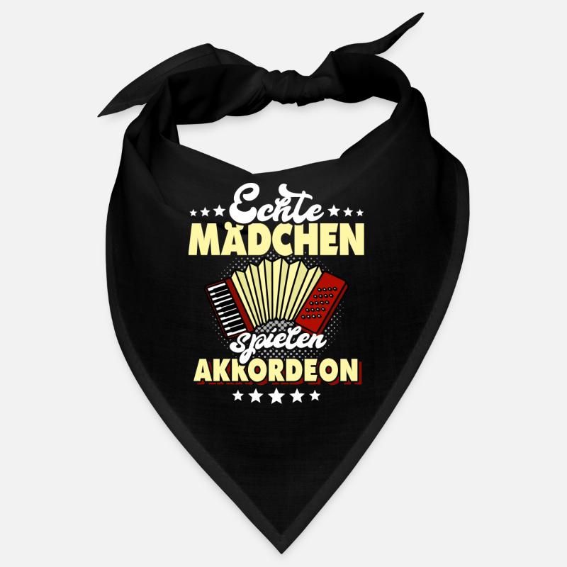 Akkordeon spielen Geschenk Echte Mädchen Spruch - Bandana - Schwarz