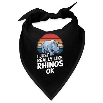 Nashorn Rhinozeros - Bandana - Schwarz - Vorne
