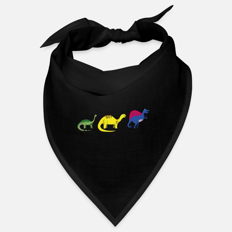 Drei Dinosurier. Bunt. Bandana