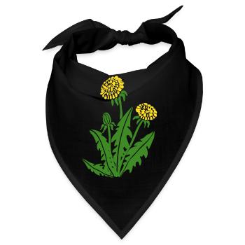 löwenzahn löwe pusteblume butterblume dandy lion - Bandana - Schwarz - Vorne