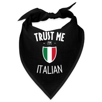 Trust Me I'm Italian - Bandana - Schwarz - Vorne