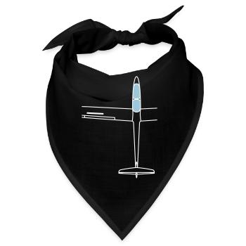 Segelflugzeug von oben Segelflieger gleiten - Bandana - Schwarz - Vorne