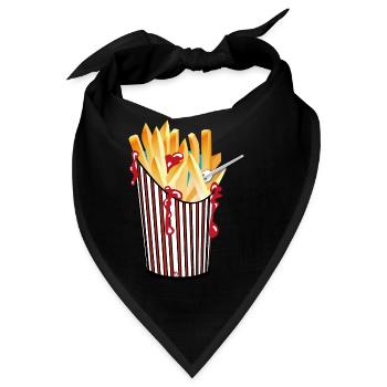 Pommes - Bandana - Schwarz - Vorne