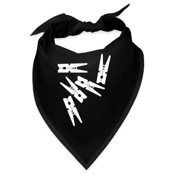 Waescheklammern white - Bandana - Schwarz - Vorne
