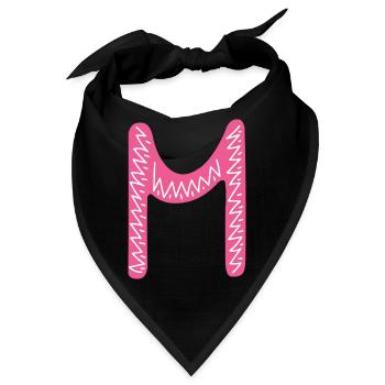 Buchstabe M - Bandana - Schwarz - Vorne