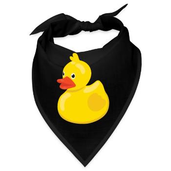 Gummiente Badeente - Bandana - Schwarz - Vorne
